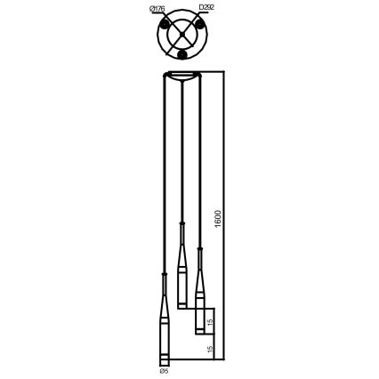 Zuma Line - Lampadario su filo 3xG9/40W/230V