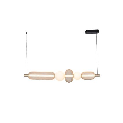 Zuma Line - Lampadario LED dimmerabile a sospensione con cavo LED/27W/230V 3000-5700K oro + telecomando