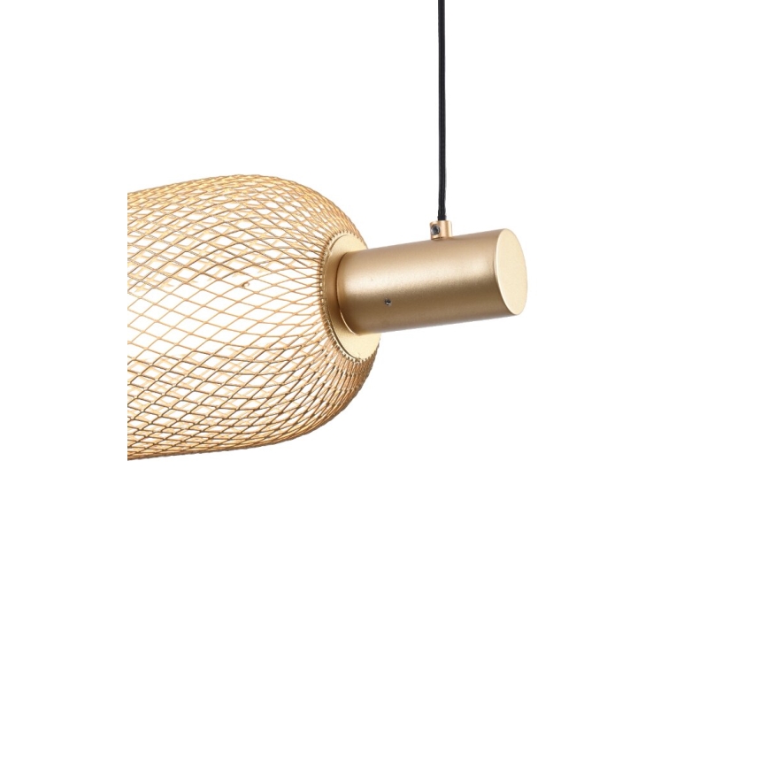 Zuma Line - Lampadario LED dimmerabile a sospensione con cavo LED/27W/230V 3000-5700K oro + telecomando
