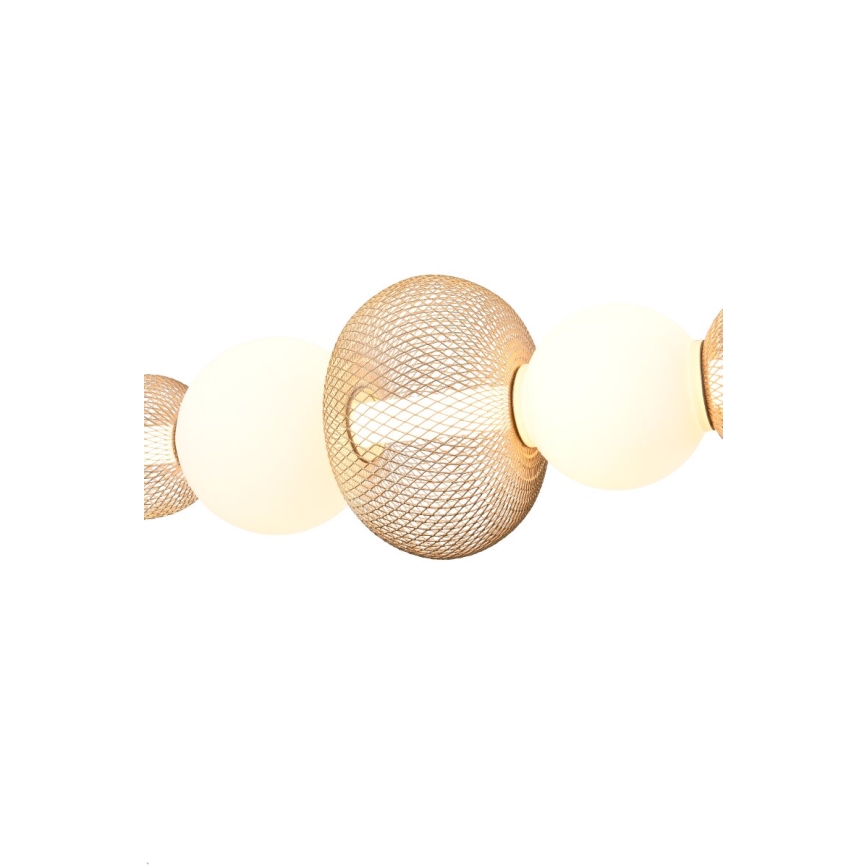 Zuma Line - Lampadario LED dimmerabile a sospensione con cavo LED/27W/230V 3000-5700K oro + telecomando