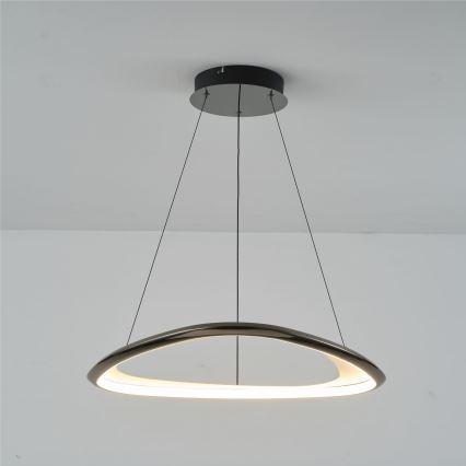 Zuma Line - Lampadario a sospensione con filo LED dimmerabile LED/34W/230V 3000K nero cromo lucido