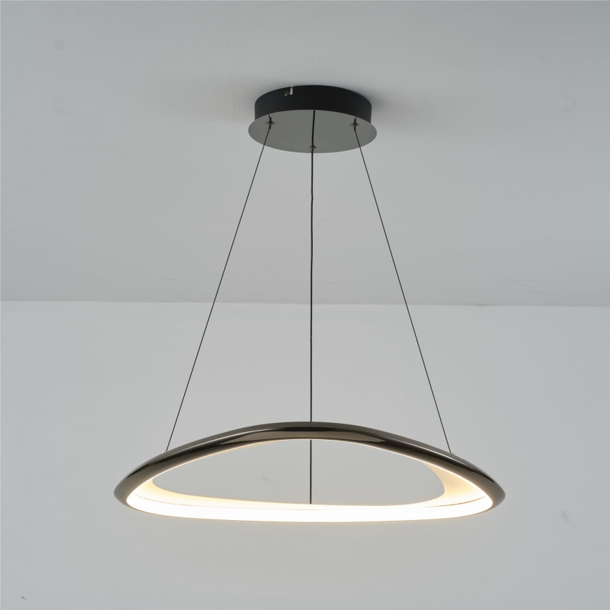 Zuma Line - Lampadario a sospensione con filo LED dimmerabile LED/34W/230V 3000K nero cromo lucido