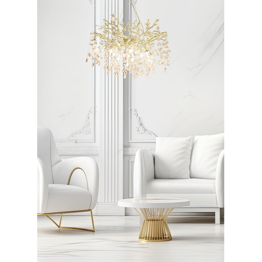 Zuma Line - Lampadario a sospensione con filo 10xG9/3,5W/230V oro