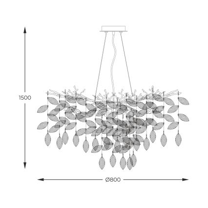 Zuma Line - Lampadario a sospensione con filo 10xG9/3,5W/230V oro