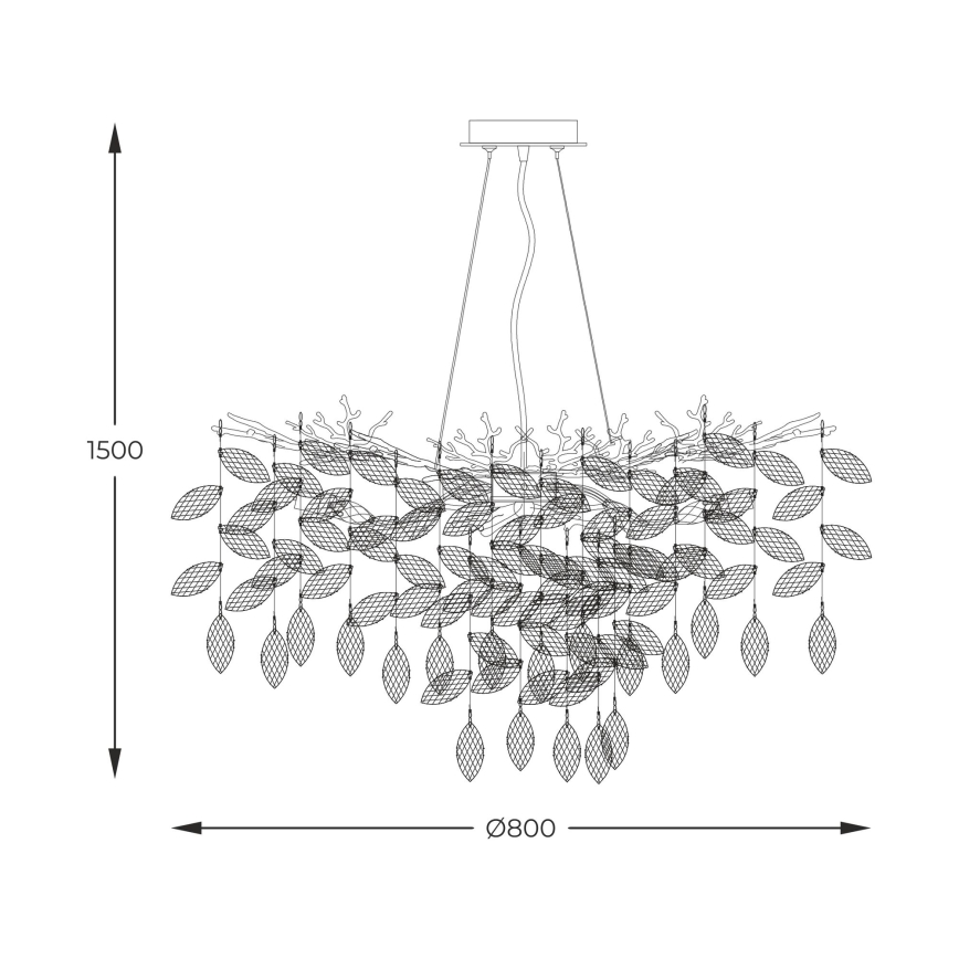 Zuma Line - Lampadario a sospensione con filo 10xG9/3,5W/230V oro