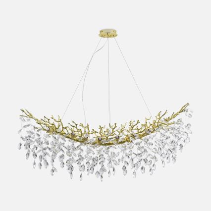 Zuma Line - Lampadario a sospensione con cavi 14xG9/3,5W/230V 115x40 cm dorato