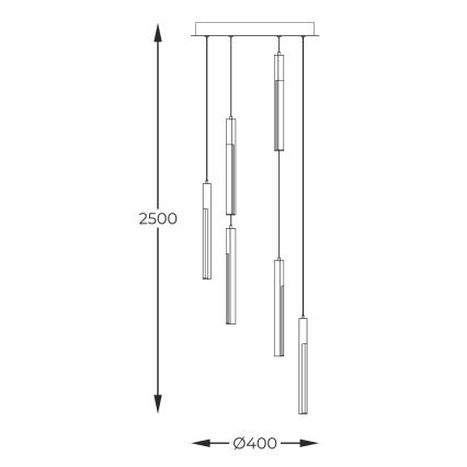 Zuma Line - Lampadario a sospensione con filo LED dimmerabile LED/25W/230V