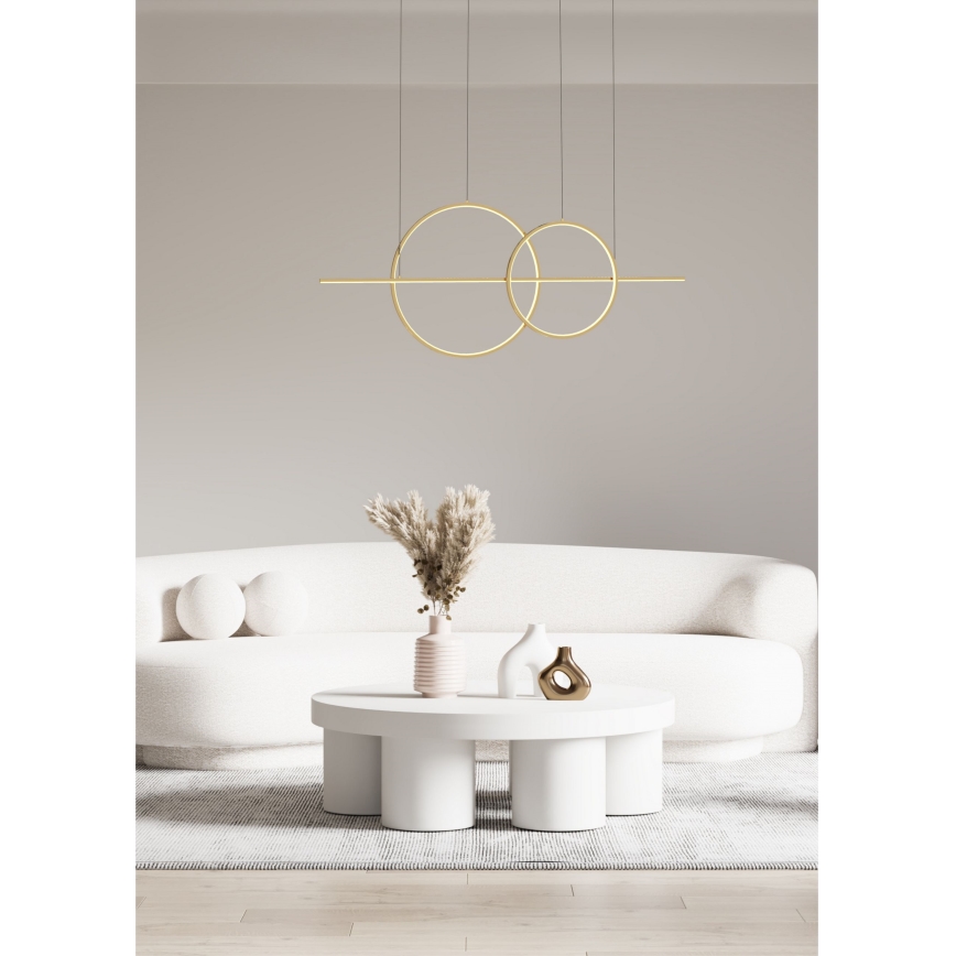 Zuma Line - Lampadario a sospensione con filo LED dimmerabile LED/34W/230V oro