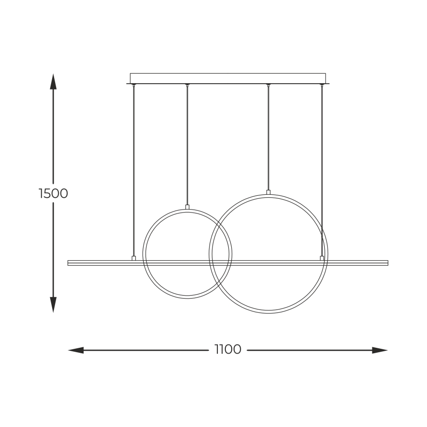 Zuma Line - Lampadario a sospensione con filo LED dimmerabile LED/34W/230V oro