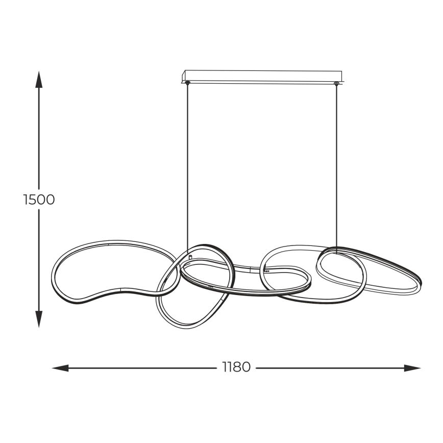 Zuma Line - Lampadario a sospensione con filo LED dimmerabile LED/56W/230V oro