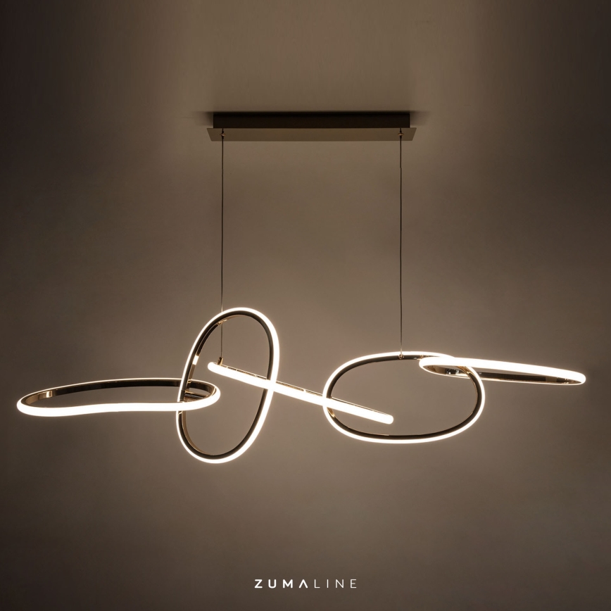 Zuma Line - Lampadario a sospensione con filo LED dimmerabile LED/56W/230V oro