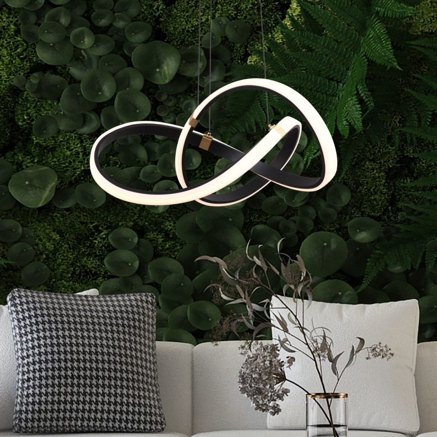 Zuma Line - Lampadario dimmerabile a LED su cavo LED/44W/230V nero/oro
