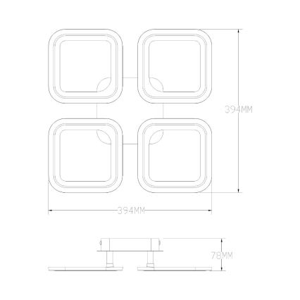 Zuma Line - Plafoniera LED dimmerabile LED/30W/230V 3000-6000K bianco + telecomando