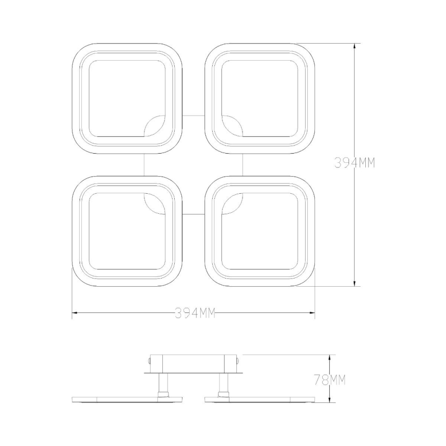 Zuma Line - Plafoniera LED dimmerabile LED/30W/230V 3000-6000K bianco + telecomando