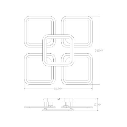 Zuma Line - Plafoniera LED dimmerabile LED/55W/230V 3000-6000K nero + telecomando