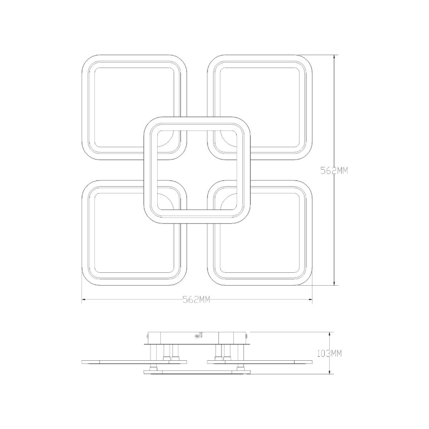 Zuma Line - Plafoniera LED dimmerabile LED/55W/230V 3000-6000K nero + telecomando