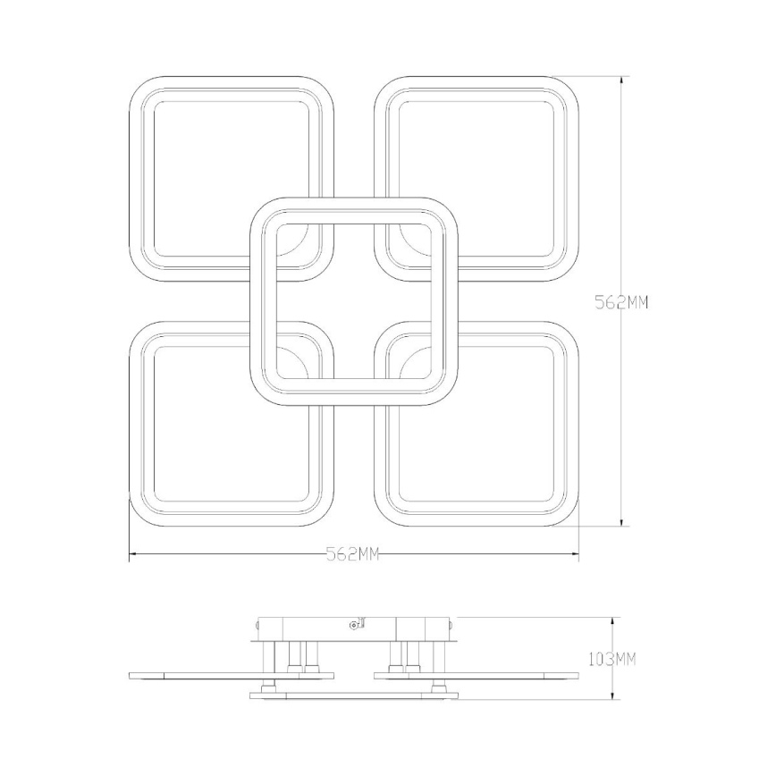 Zuma Line - Plafoniera LED dimmerabile LED/55W/230V 3000-6000K bianco + telecomando