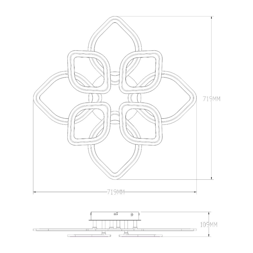 Zuma Line - Plafoniera LED dimmerabile LED/75W/230V 3000-6000K bianco + telecomando