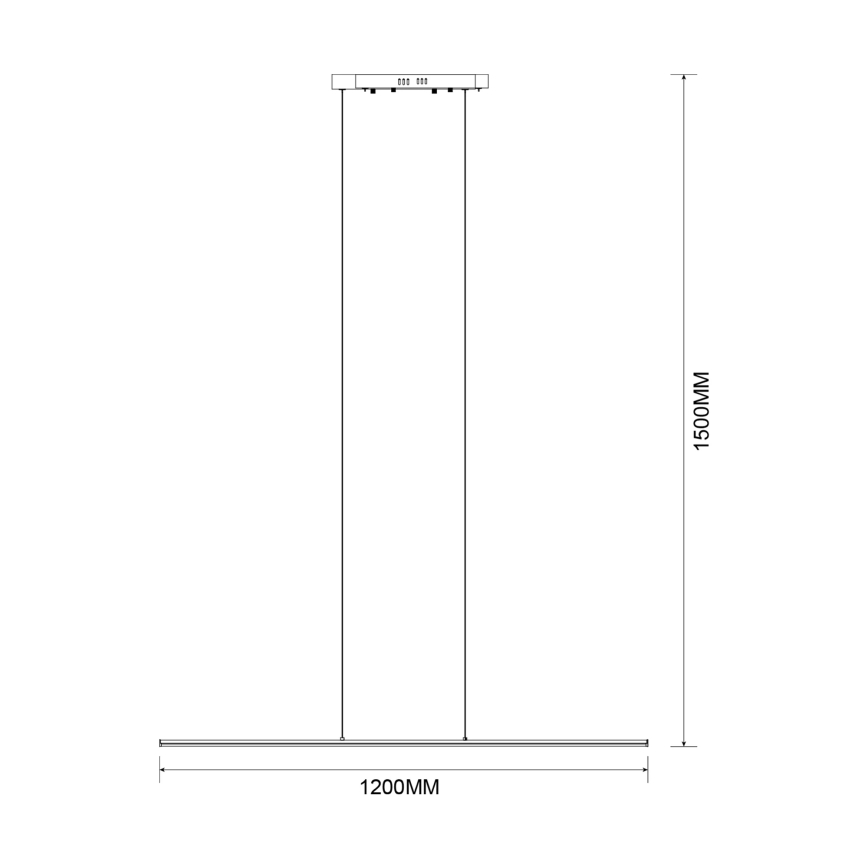 Zuma Line - Lampadario a sospensione LED su cavo LED/20W/230V nero