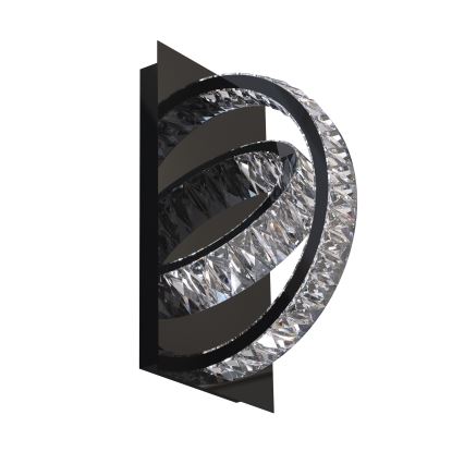Zuma Line - Lampada da parete in cristallo dimmerabile LED/18W/230V 2700-6000K nero con telecomando
