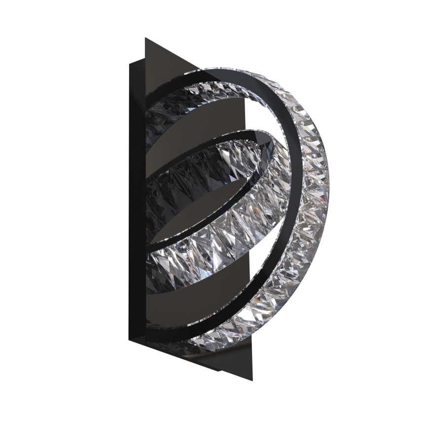 Zuma Line - Lampada da parete in cristallo dimmerabile LED/18W/230V 2700-6000K nero con telecomando