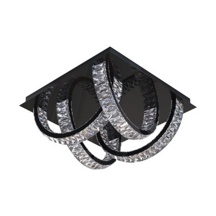 Zuma Line - Lampada da soffitto in cristallo dimmerabile LED/23,5W/230V 2700-6000K nero con telecomando