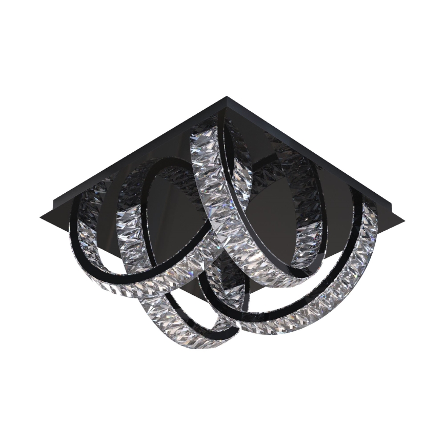 Zuma Line - Lampada da soffitto in cristallo dimmerabile LED/23,5W/230V 2700-6000K nero con telecomando