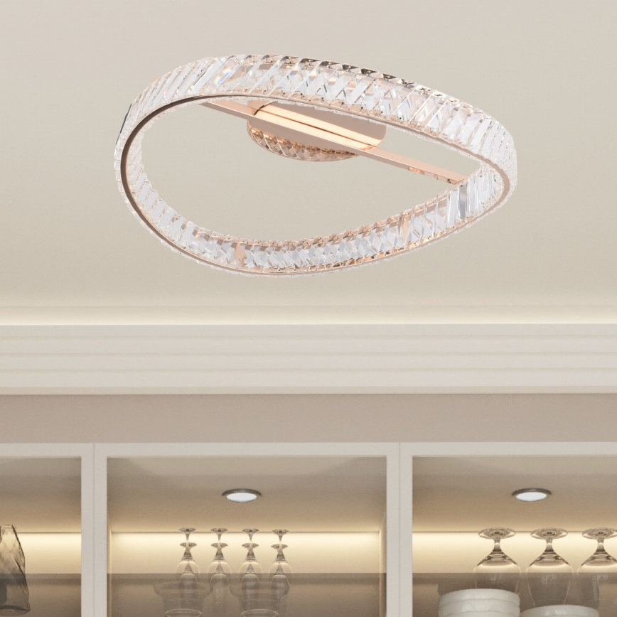 Zuma Line - Plafoniera dimmerabile a LED 36W/230V Ø 52 cm oro rosa