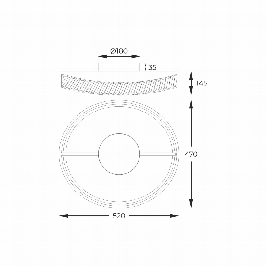 Zuma Line - Plafoniera dimmerabile a LED 36W/230V Ø 52 cm oro rosa