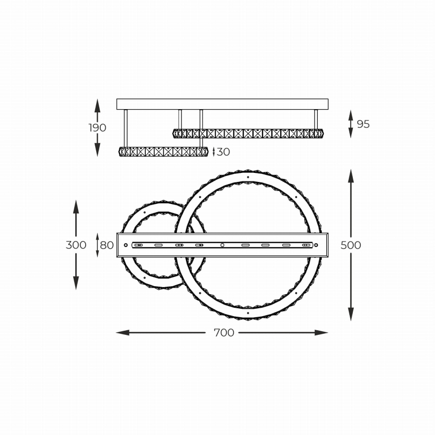 Zuma Line - Plafoniera LED dimmerabile 36W/230V dorata