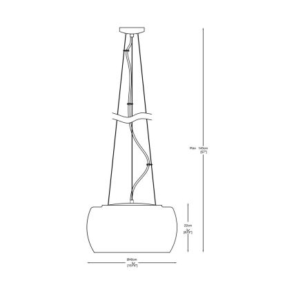 Zuma Line - Lampadario di cristallo su filo 5xG9/42W/230V