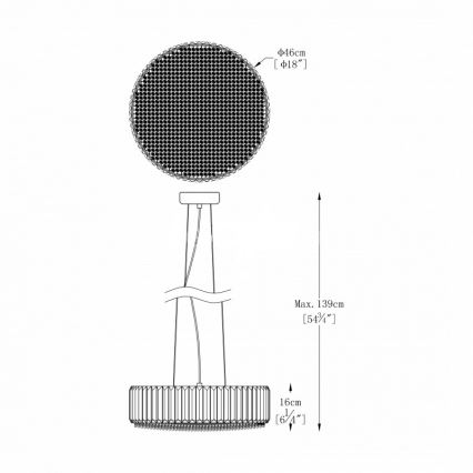 Zuma Line - Lampadario di cristallo su filo 5xG9/42W/230V