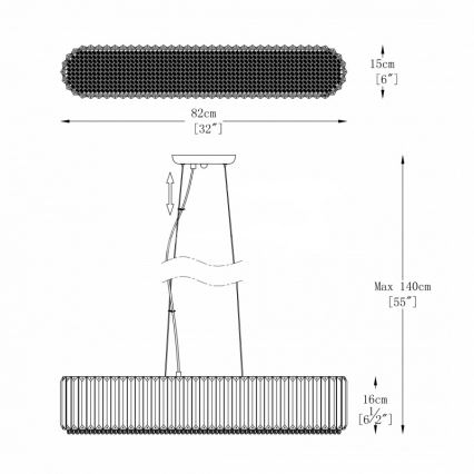 Zuma Line - Lampadario di cristallo su filo 6xG9/42W/230V