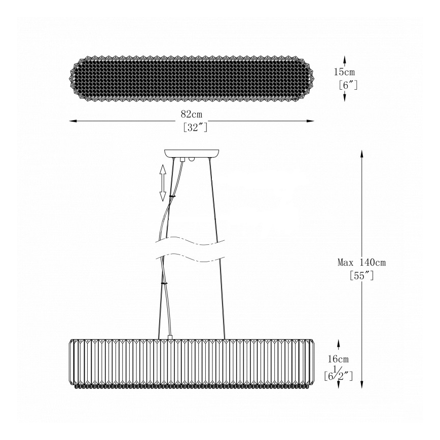 Zuma Line - Lampadario di cristallo su filo 6xG9/42W/230V