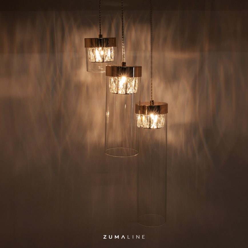 Zuma Line - Lampadario in cristallo su filo 3xG9/28W/230V