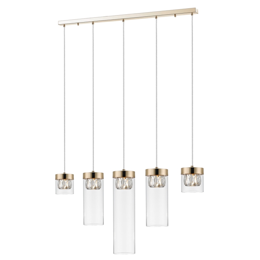 Zuma Line - Lampadario di cristallo su filo 5xG9/28W/230V
