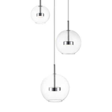 Zuma Line - Lampadario LED a sospensione con filo 3xLED/5W/230V cromo lucido