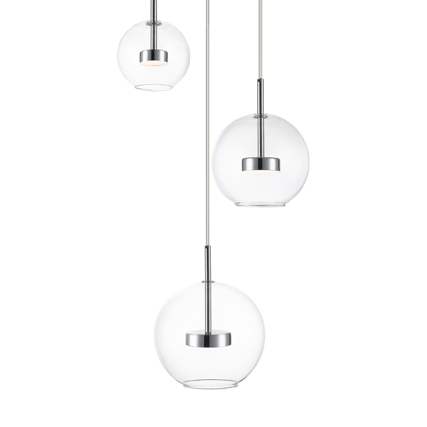 Zuma Line - Lampadario LED a sospensione con filo 3xLED/5W/230V cromo lucido