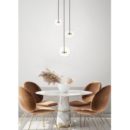 Zuma Line - Lampadario LED a sospensione con filo 3xLED/5W/230V oro