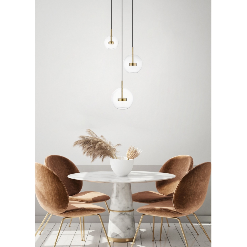 Zuma Line - Lampadario LED a sospensione con filo 3xLED/5W/230V oro
