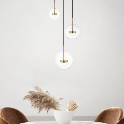 Zuma Line - Lampadario LED a sospensione con filo 3xLED/5W/230V oro