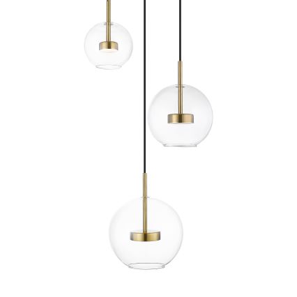 Zuma Line - Lampadario LED a sospensione con filo 3xLED/5W/230V oro