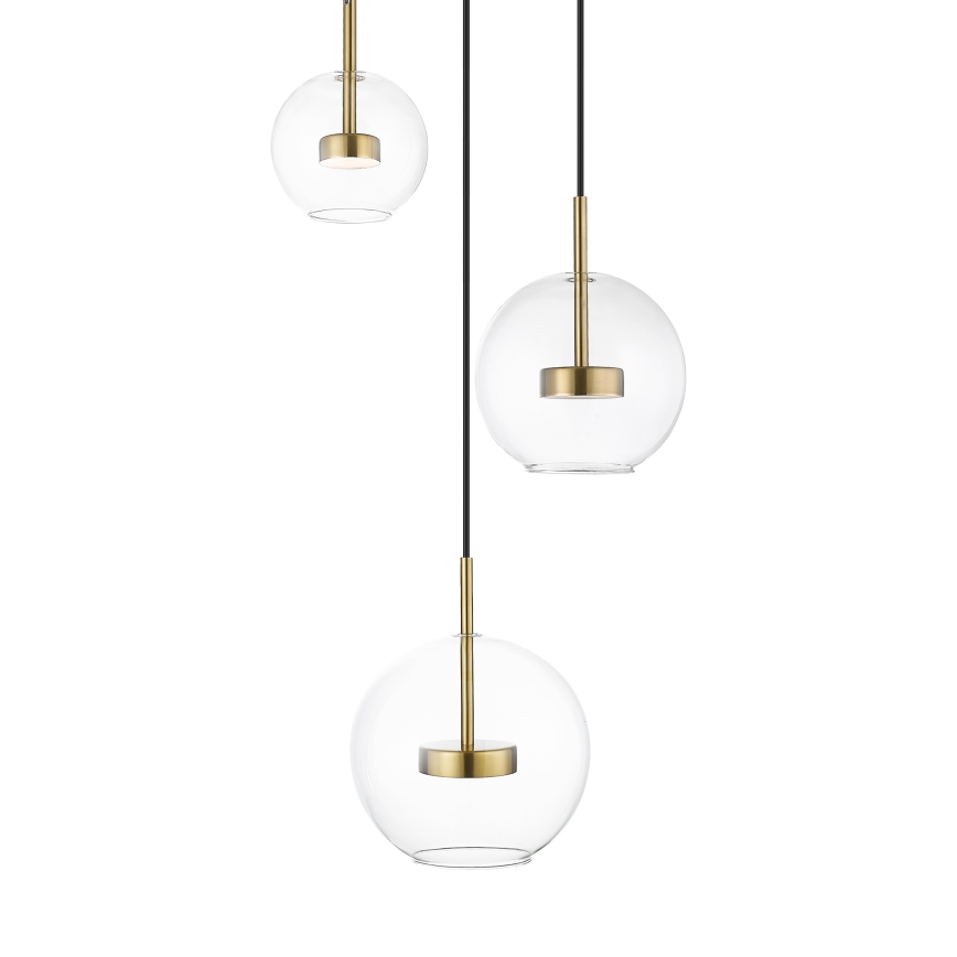 Zuma Line - Lampadario LED a sospensione con filo 3xLED/5W/230V oro