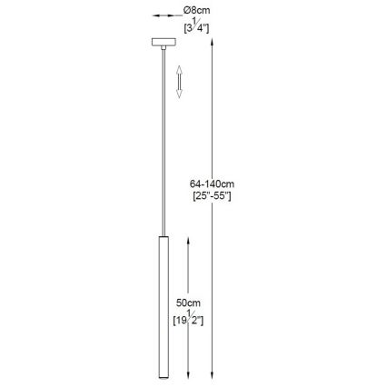 Zuma Line - Lampadario LED su filo LED/5W/230V