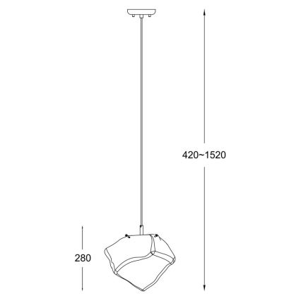 Zuma Line - Lampadario su filo 1xE27/40W/230V