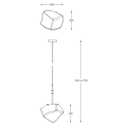 Zuma Line - Lampadario su filo 1xE27/40W/230V