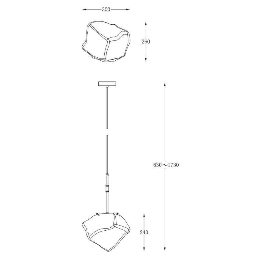 Zuma Line - Lampadario su filo 1xE27/40W/230V