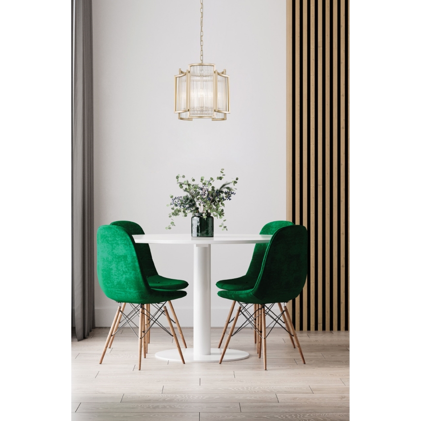 Zuma Line - Lampadario a sospensione con catena 3xE14/60W/230V oro