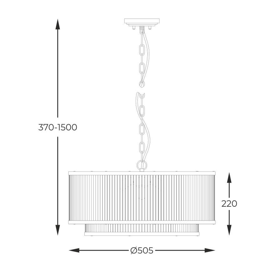 Zuma Line - Lampadario a sospensione con catena 6xE14/60W/230V nero