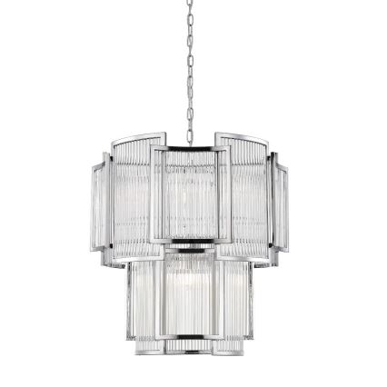 Zuma Line - Lampadario a sospensione con catena 8xE14/60W/230V cromo lucido